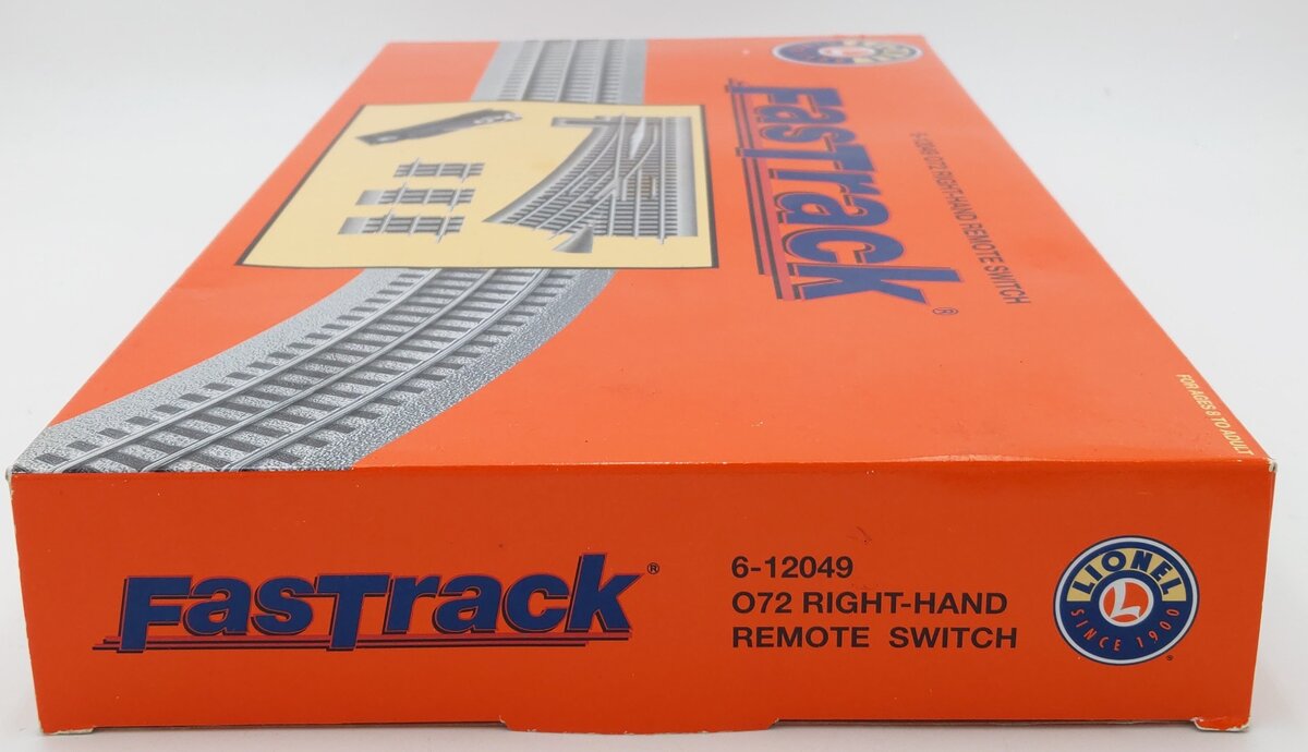 Lionel 6-12049 O72 Right Hand Remote-Control FasTrack Switch Turnout EX/Box