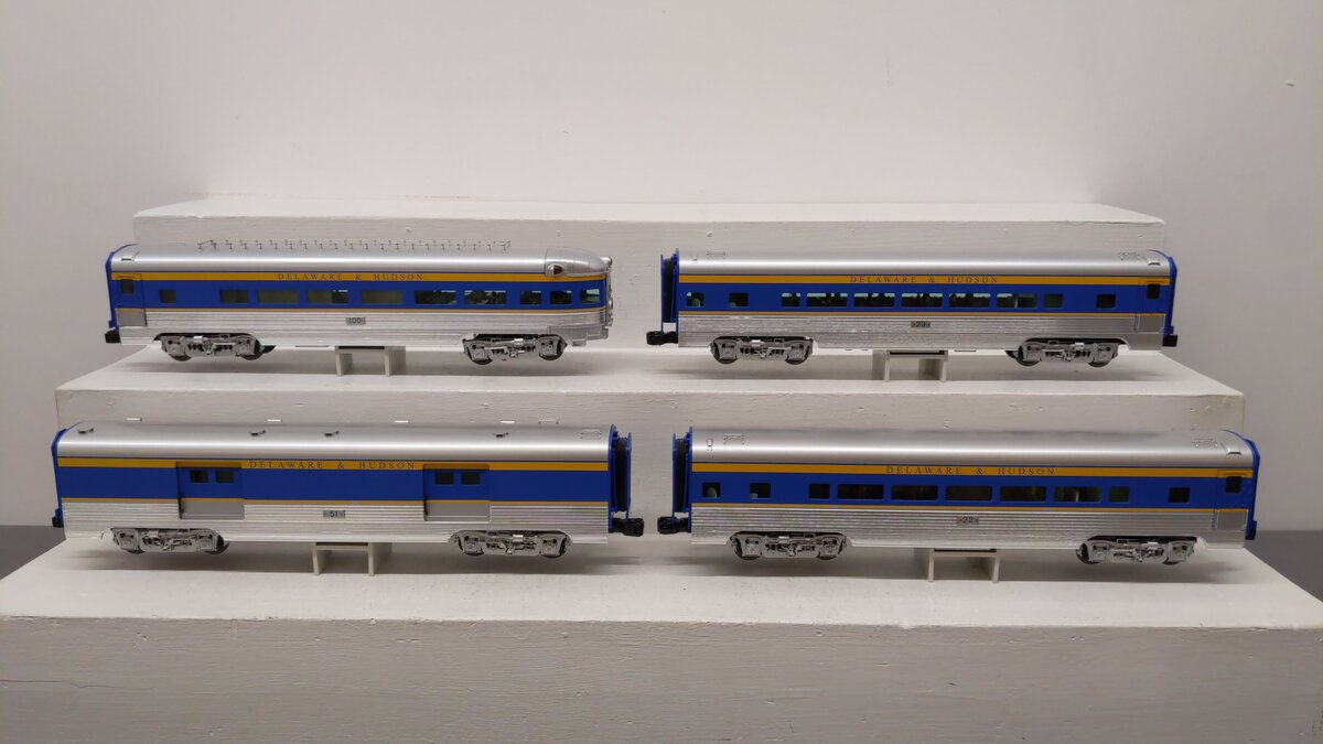 Lionel 6-15313 O Gauge Delaware & Hudson Aluminum 4-Car Passenger Set EX/Box