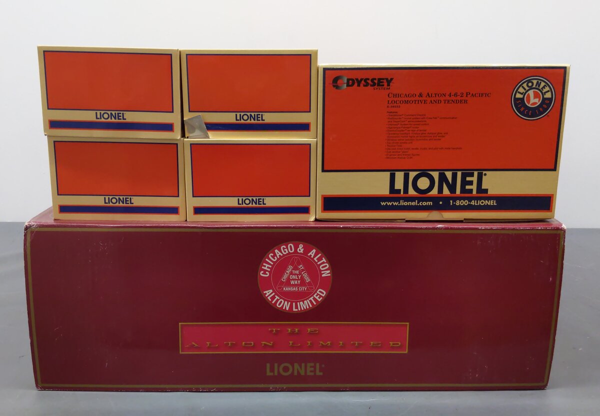 Lionel 6-31704 O Gauge Chicago & Alton Limited Steam Passenger Train Set EX/Box
