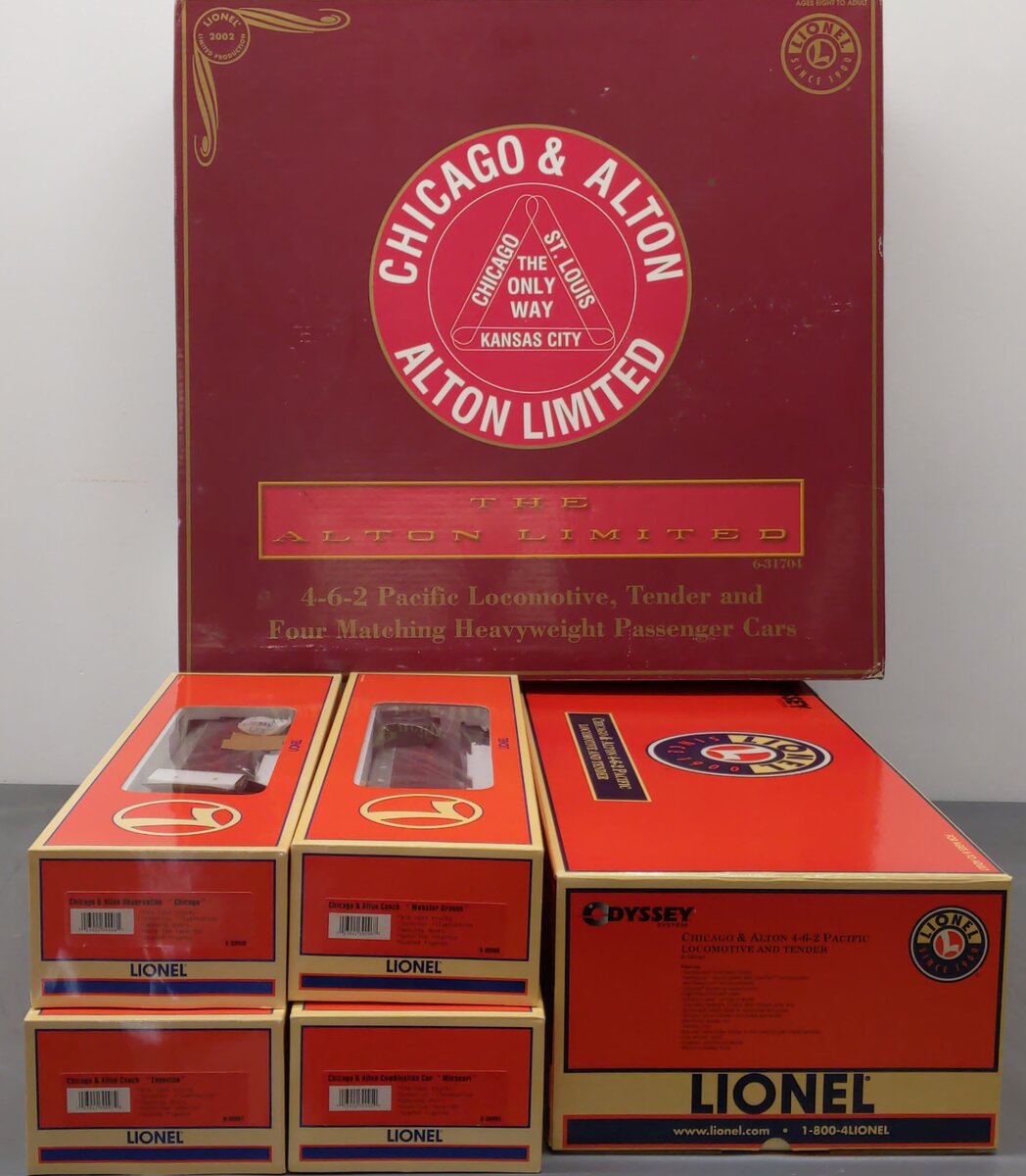 Lionel 6-31704 O Gauge Chicago & Alton Limited Steam Passenger Train Set EX/Box