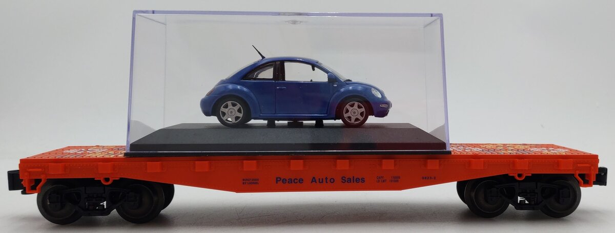 Lionel 6-19483 O Gauge Peace Auto Sales Flatcar with Volkswagen Beetle LN/Box