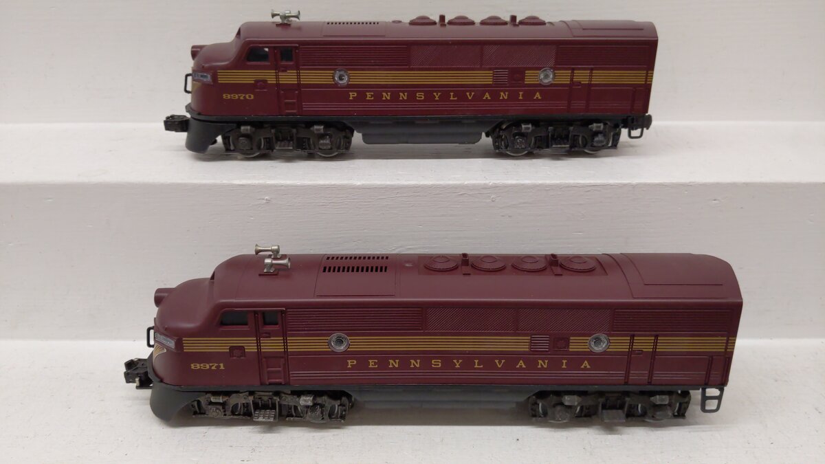 Lionel 6-8970 O Gauge Pennsylvania F3 Tuscan AA Diesel Locomotive Set- 8970/8971 EX/Box