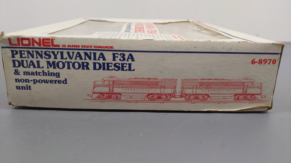 Lionel 6-8970 O Gauge Pennsylvania F3 Tuscan AA Diesel Locomotive Set- 8970/8971 EX/Box