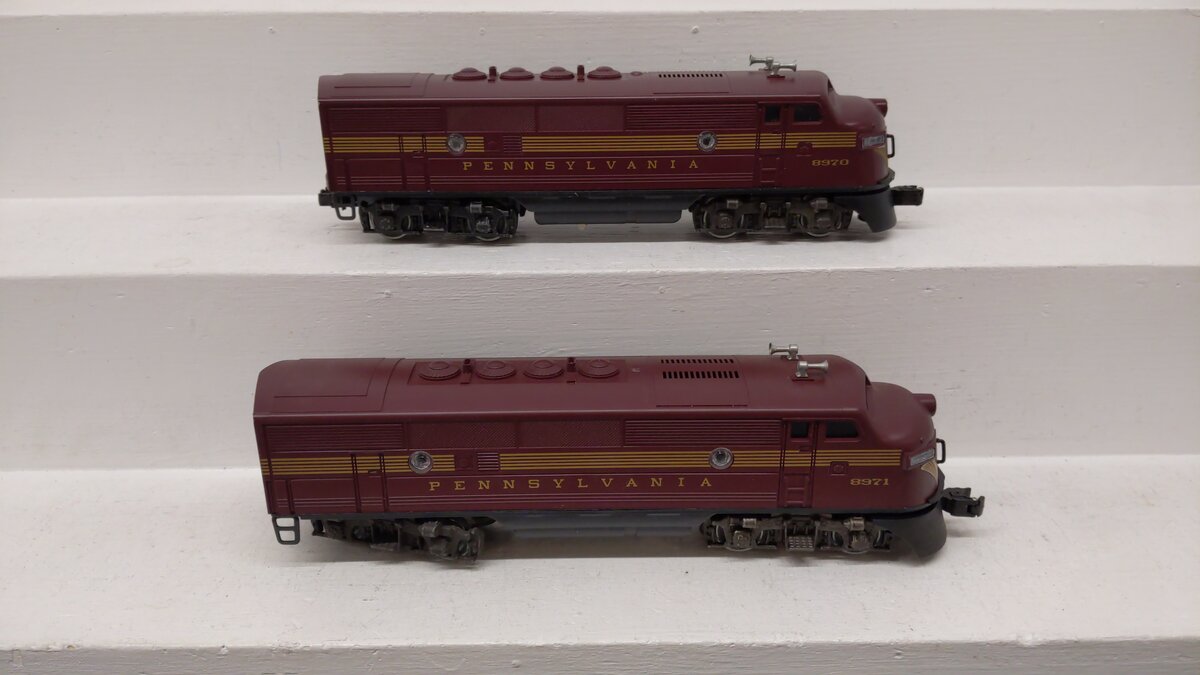 Lionel 6-8970 O Gauge Pennsylvania F3 Tuscan AA Diesel Locomotive Set- 8970/8971 EX/Box