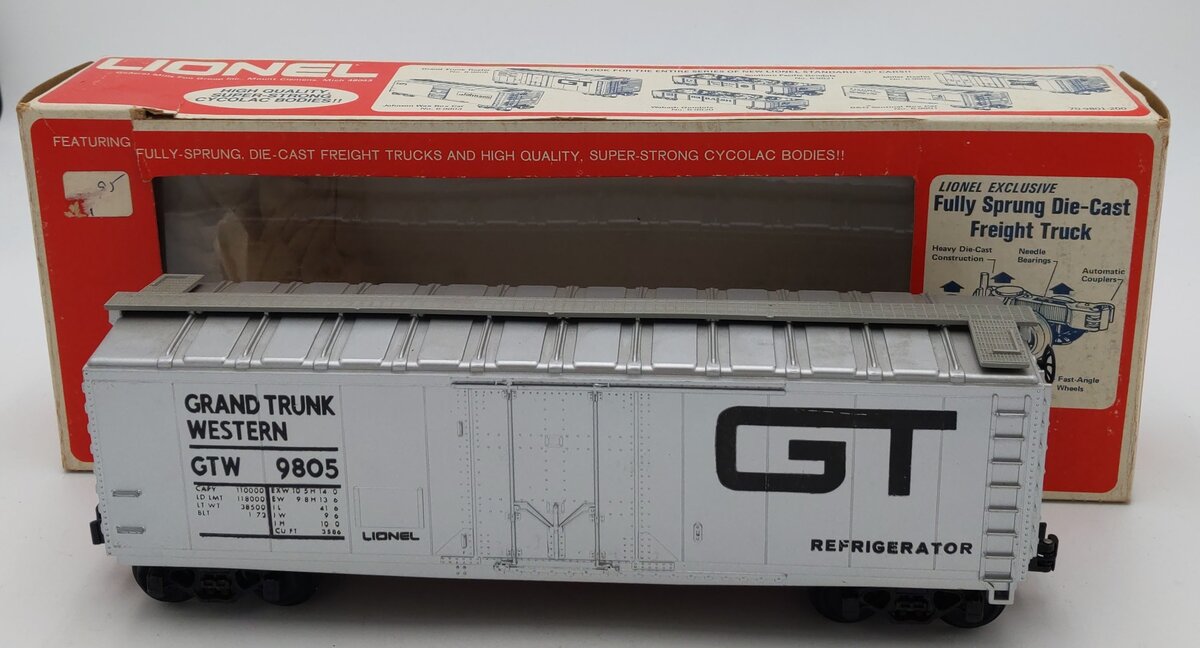 Lionel 6-9805 O Gauge Grand Trunk Reefer Car VG/Box