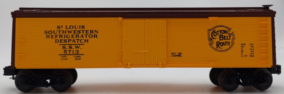 Lionel 6-5713 O Gauge SSW Cotton Belt Route Woodside Reefer Car LN/Box