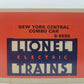 Lionel 6-9595 O Gauge New York Central Aluminum Combine Passenger Car #9595 EX/Box