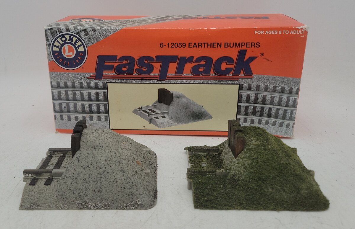 Lionel 6-12059 O Scale Fast Track Earthen Bumpers (Pack of 2)/Box