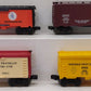 Lionel O Gauge Assorted Freight Cars: #9882, #19513, #9819, #17876 [4] EX/Box