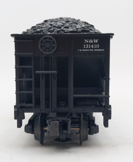 MTH 20-97408 O Norfolk & Western 4-Bay Hopper w/ Coal Load #131410 EX