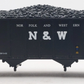 MTH 20-97408 O Norfolk & Western 4-Bay Hopper w/ Coal Load #131410 EX