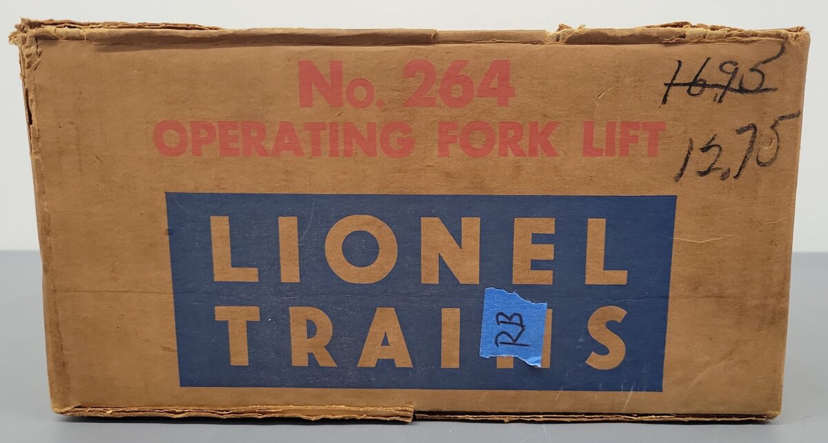 Lionel 264 Vintage O Operating Forklift Platform with 6264 Lumber Car VG/Box