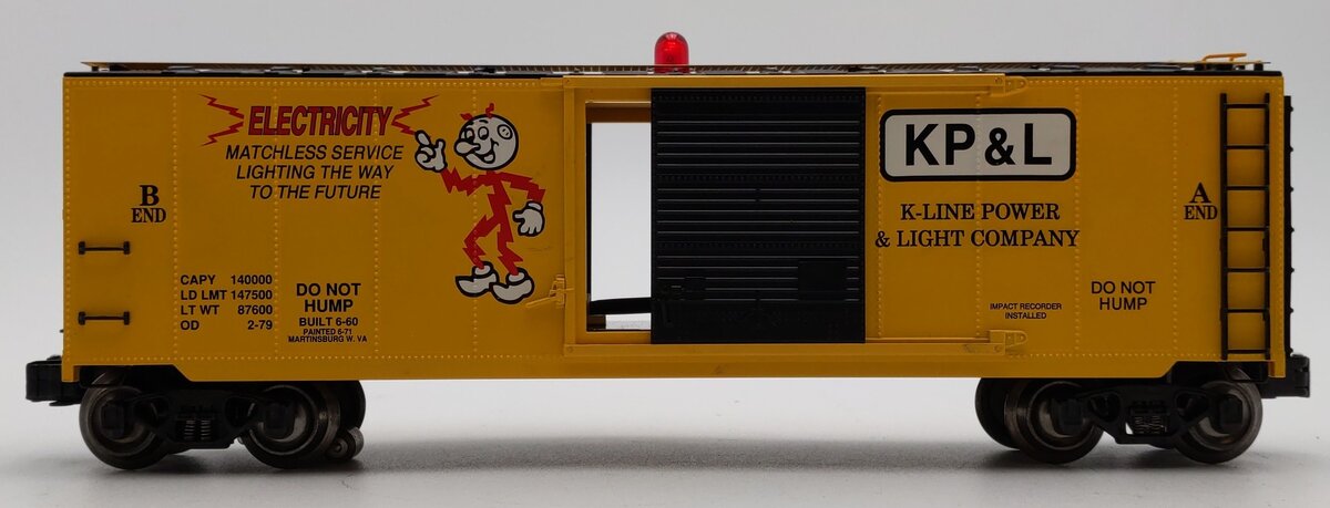 K-Line K7041-8011 Power & Light Company Operating Voltmeter Boxcar #92502 EX/Box