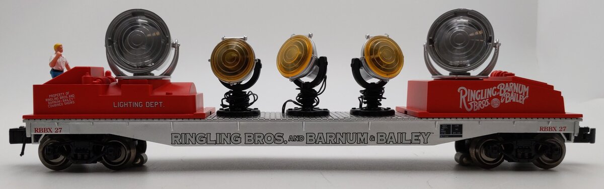 K-Line 6-22244 O Gauge Ringling Bros Operating Searchlight Car w/ 3 Spotlights LN/Box