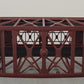 MTH 40-1031 O Gauge 30 Inch Rust Colored Steel Arch Bridge w/ Piers EX