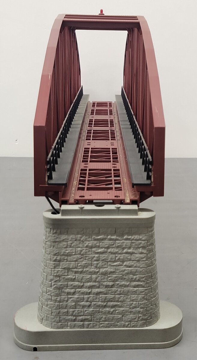 MTH 40-1031 O Gauge 30 Inch Rust Colored Steel Arch Bridge w/ Piers EX