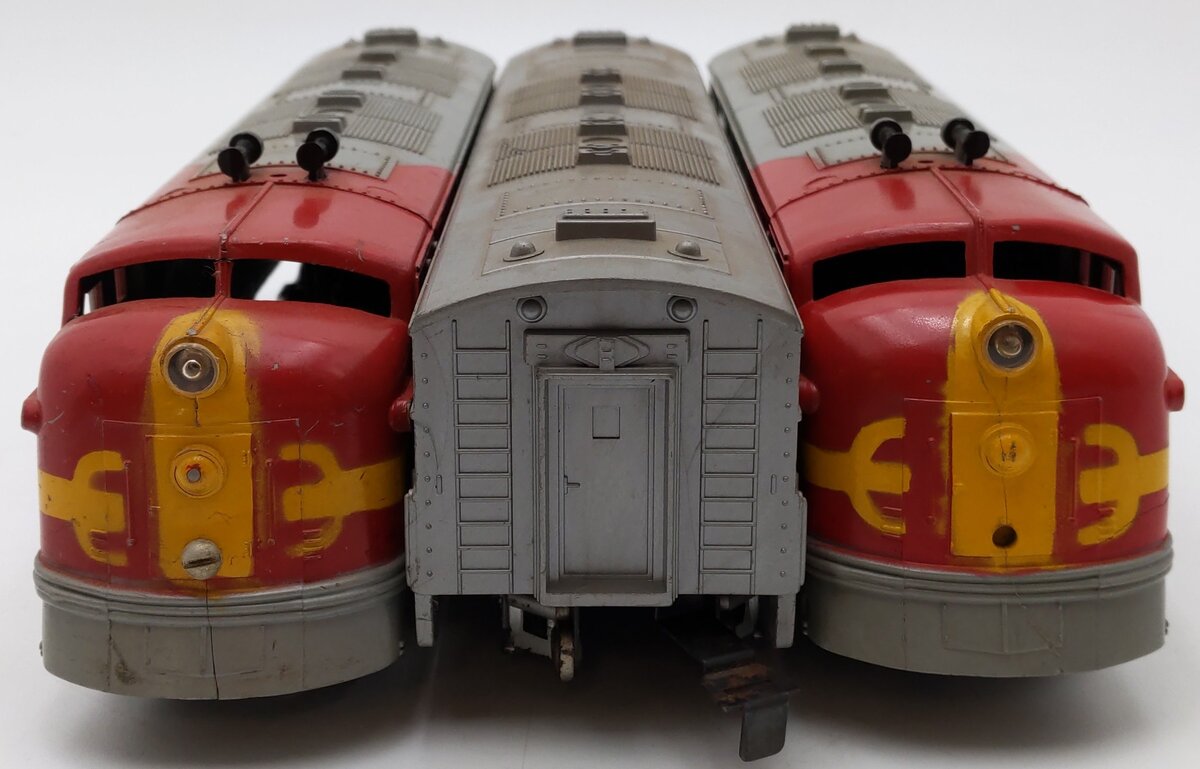Marx 1095 Vintage O Santa Fe ABA Diesel Locomotive Set (Set of 3)