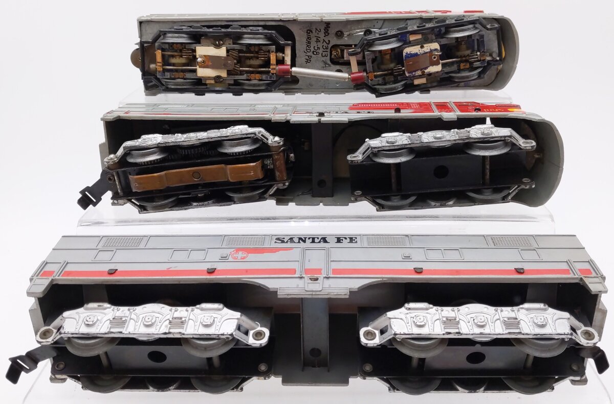 Marx 1095 Vintage O Santa Fe ABA Diesel Locomotive Set (Set of 3)
