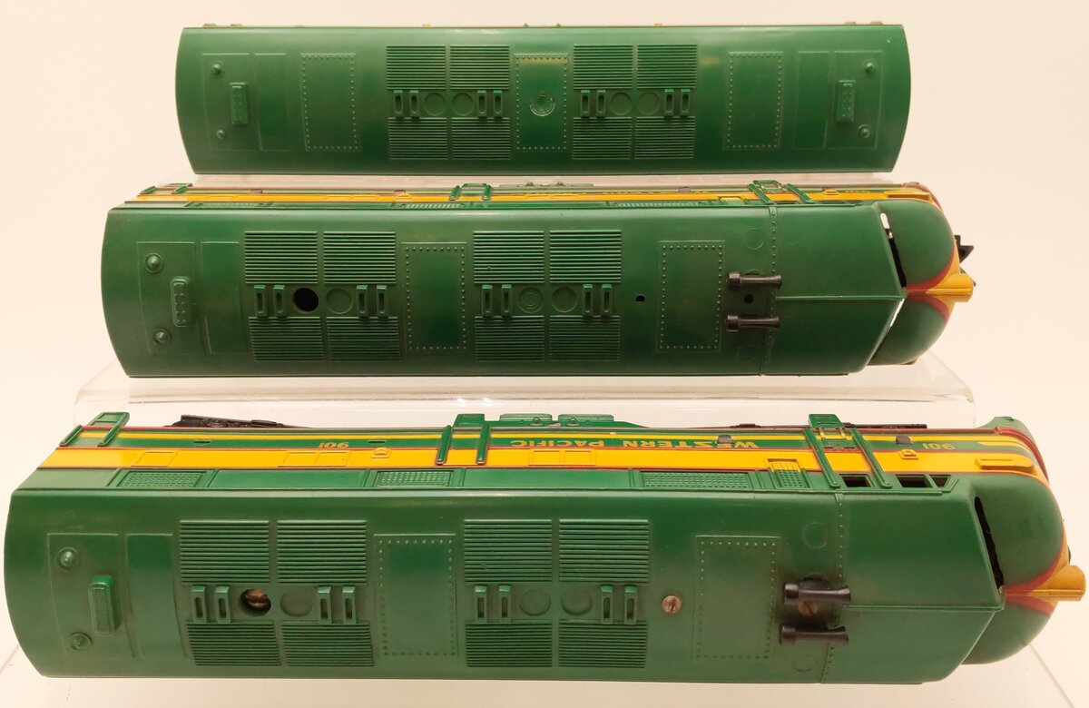 Marx 901 Vintage O Gauge Western Pacific F3 ABA Diesel Locomotive Set VG