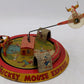 Marx Vintage Aluminum Mickey Mouse Express Windup Train Toy VG