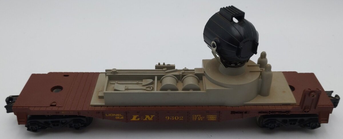 Lionel 6-9302 O Gauge Louisville & Nashville Operating Searchlight Car EX