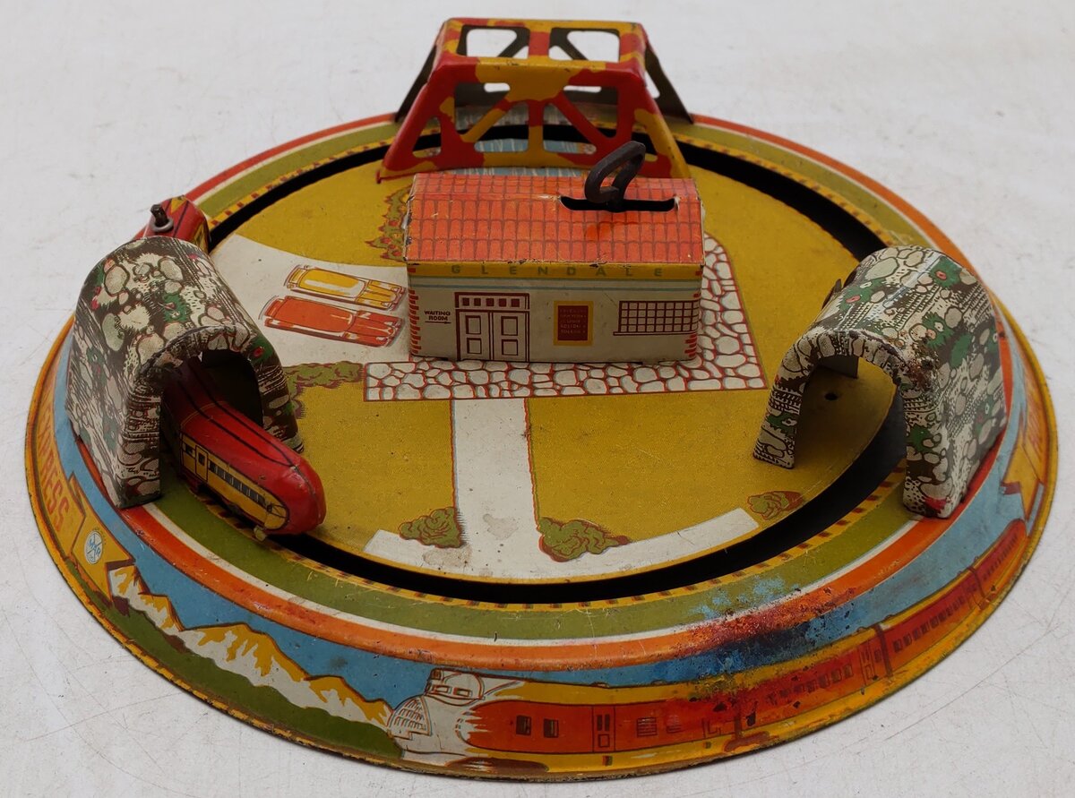 Marx Vintage Aluminum Windup Train Toy VG