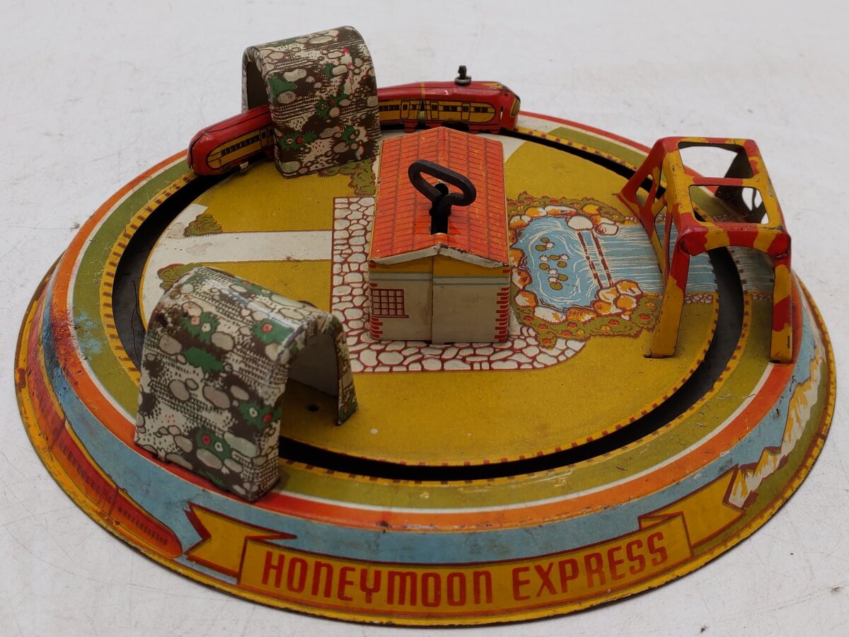 Marx Vintage Aluminum Windup Train Toy VG