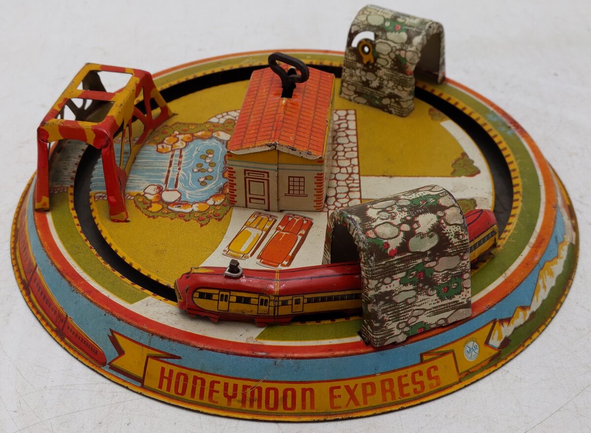 Marx Vintage Aluminum Windup Train Toy VG