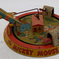 Marx Vintage Aluminum Windup Micky Mouse Express Train Toy VG