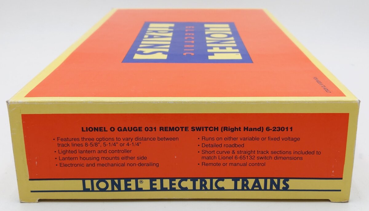 Lionel 6-23011 O31 Right Hand Remote Control Switch Turnout VG/Box