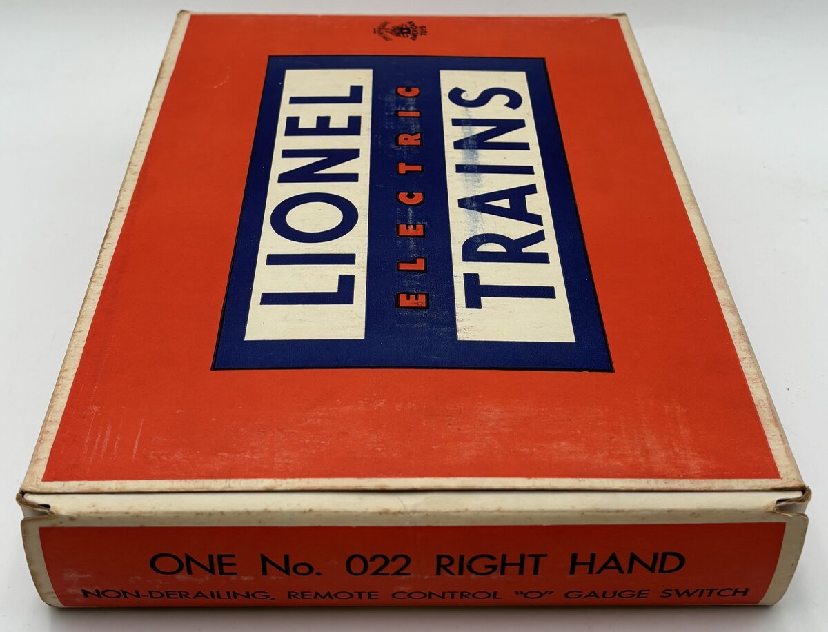 Lionel 022 O Gauge Vintage RH Non-Derailing Remote Control Switch EX/Box