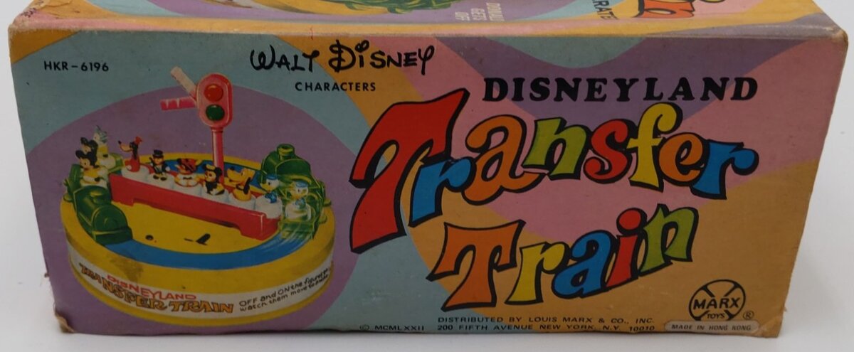 Marx Vintage Walt Disney Disneyland Battery Operated Transfer Train Windup Toy/Box