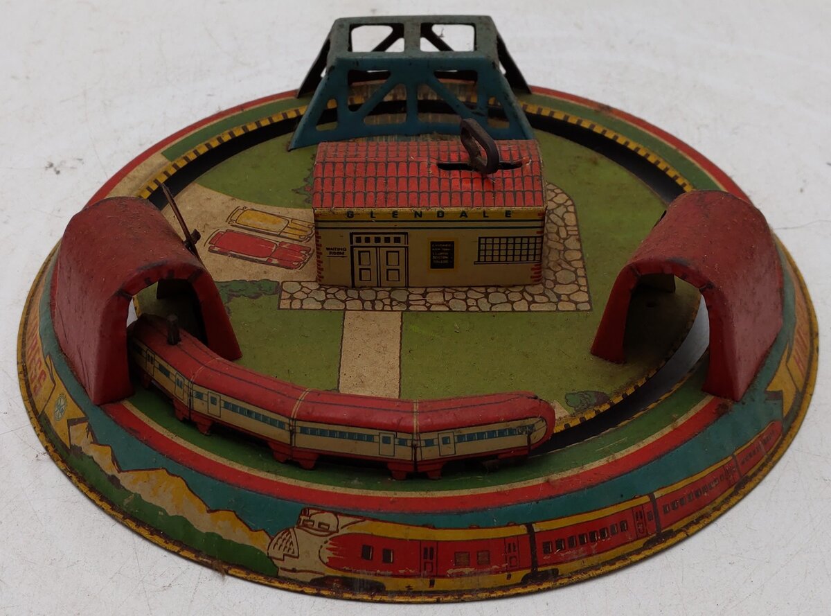 Marx Vintage Aluminum Windup Honeymoon Express Train Toy VG