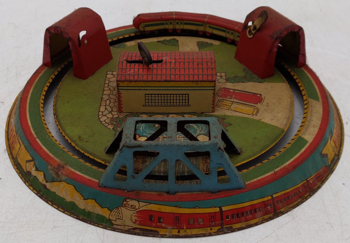 Marx Vintage Aluminum Windup Honeymoon Express Train Toy VG