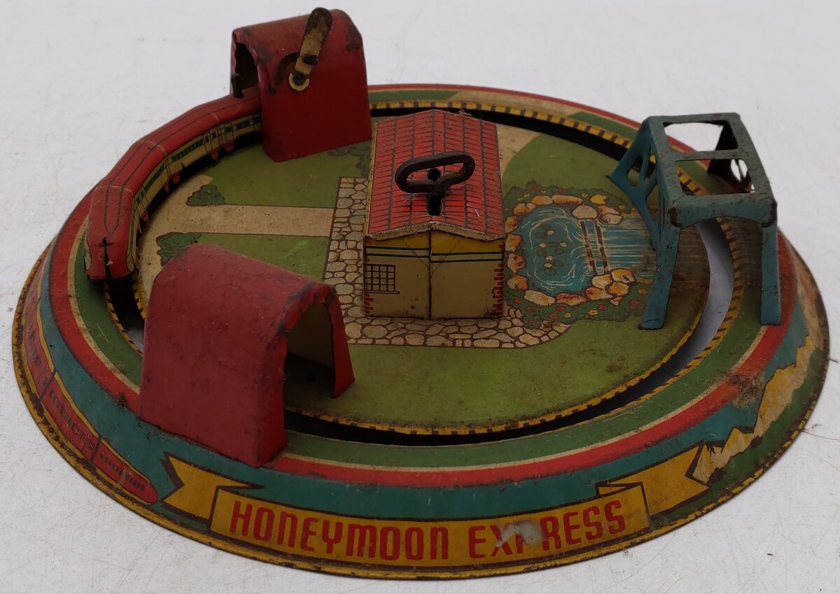 Marx Vintage Aluminum Windup Honeymoon Express Train Toy VG
