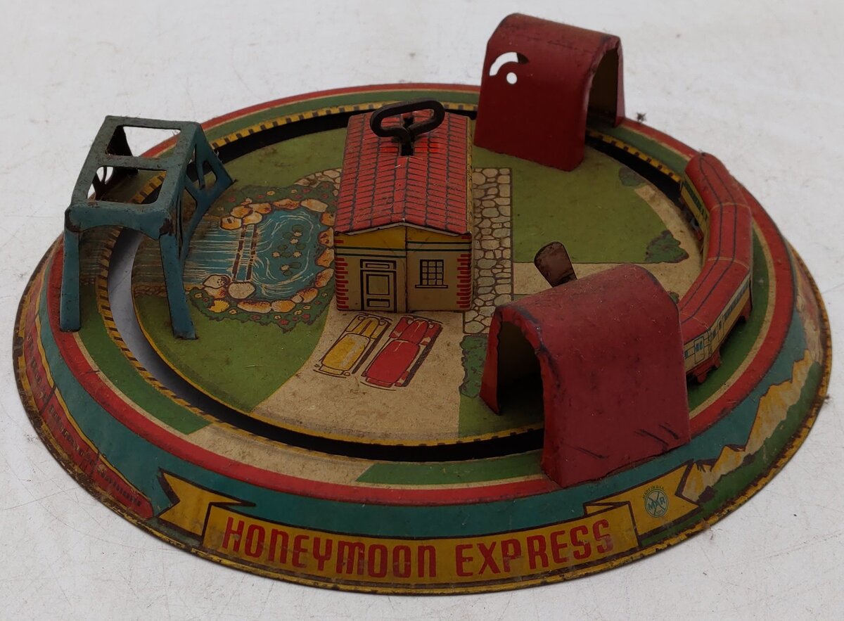 Marx Vintage Aluminum Windup Honeymoon Express Train Toy VG