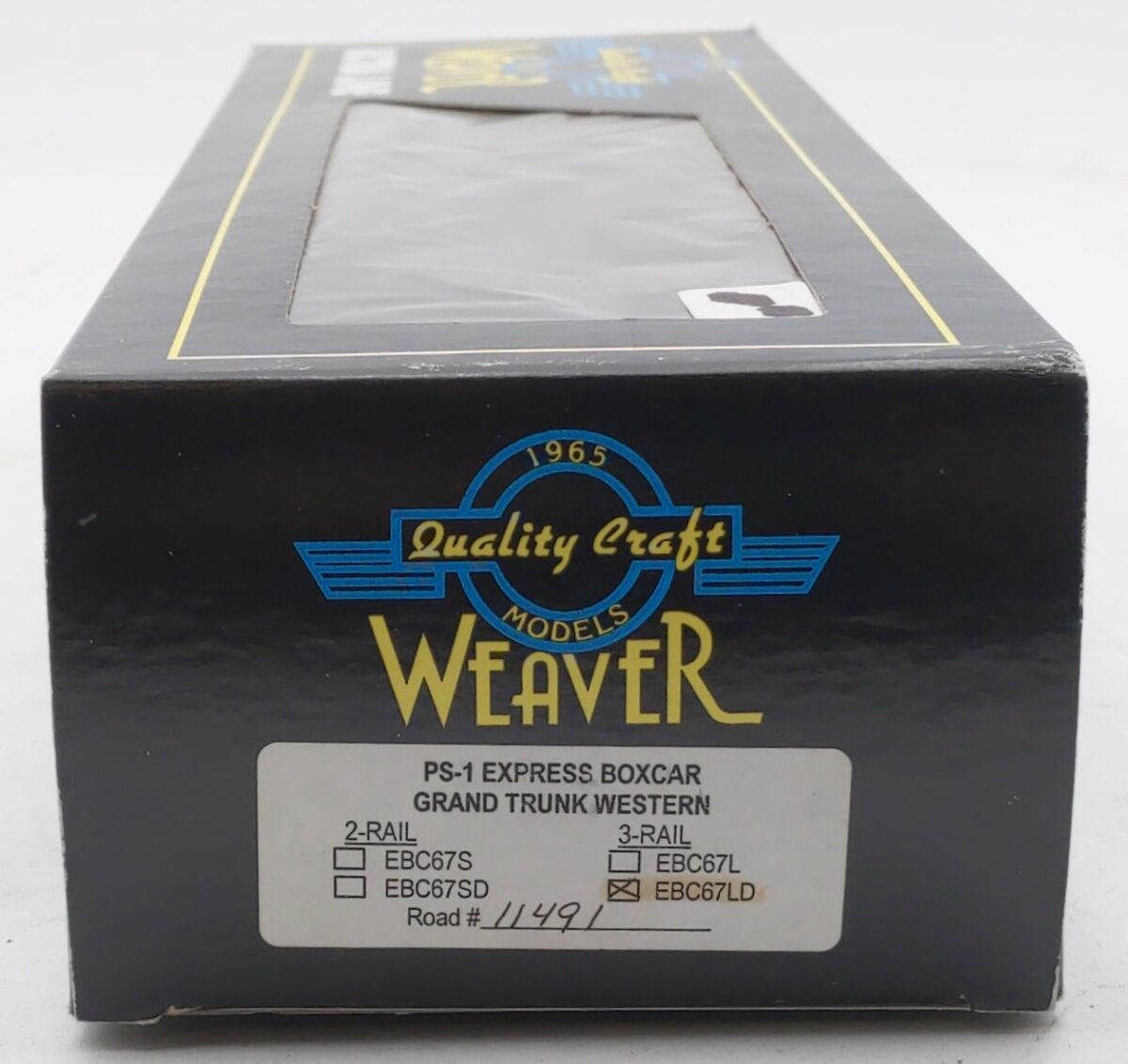 Weaver EBC67LD O Gauge Grand Trunk Western Boxcar # 11493 EX/Box