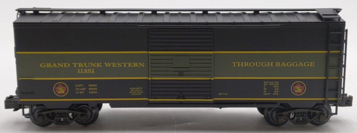 Weaver EBC67LD O Gauge Grand Trunk Western Boxcar # 11493 EX/Box