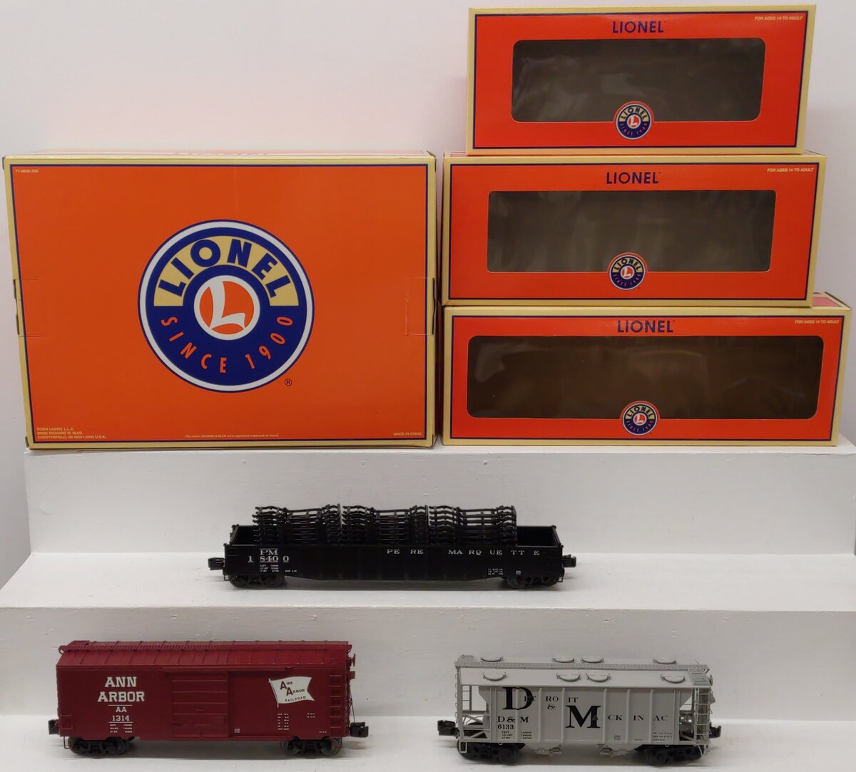 Lionel 6-31795  O Gauge Pere Marquette Regional Freight Cars (Set of 3) LN/Box