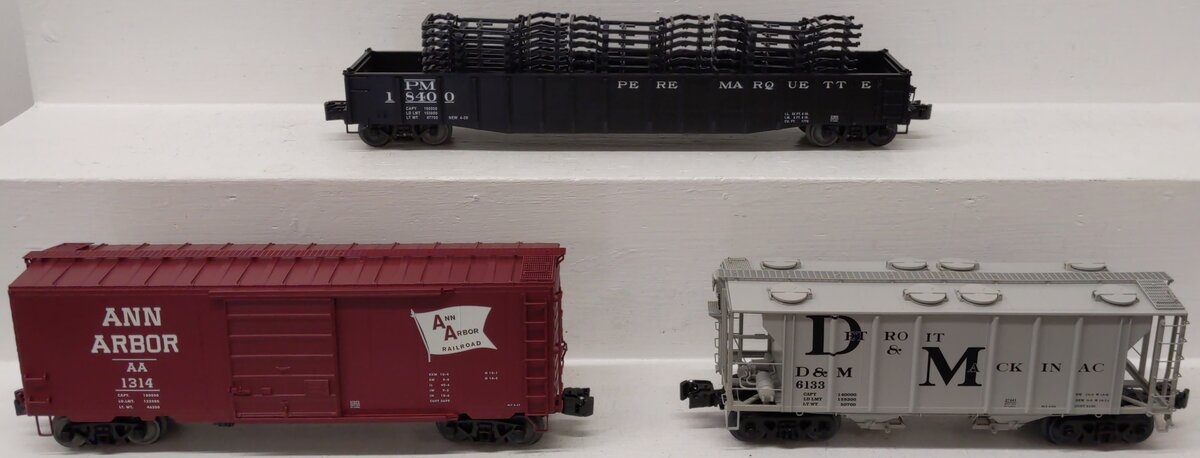 Lionel 6-31795  O Gauge Pere Marquette Regional Freight Cars (Set of 3) LN/Box