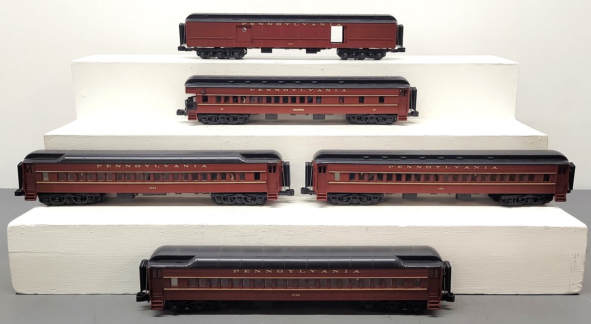 MTH 20-40002 O Pennsylvania 70' Madison Passenger Car Set (Set of 5) EX