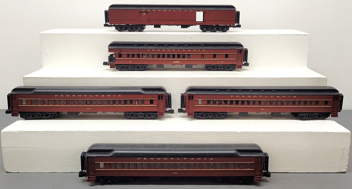 MTH 20-40002 O Pennsylvania 70' Madison Passenger Car Set (Set of 5) EX