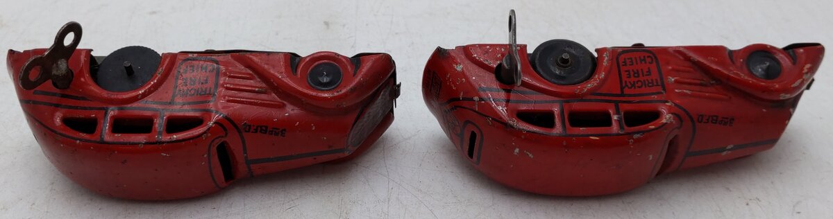 Marx Vintage Tricky Fire Chief Where's the Fire Wind Up Car Toy VG