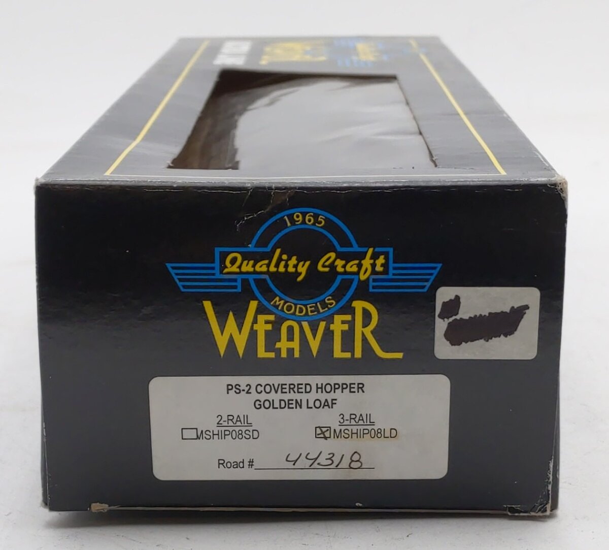 Weaver MSHIP08LD O Gauge Golden Loaf PS-2 Covered Hopper #44318 (3-Rail) LN/Box