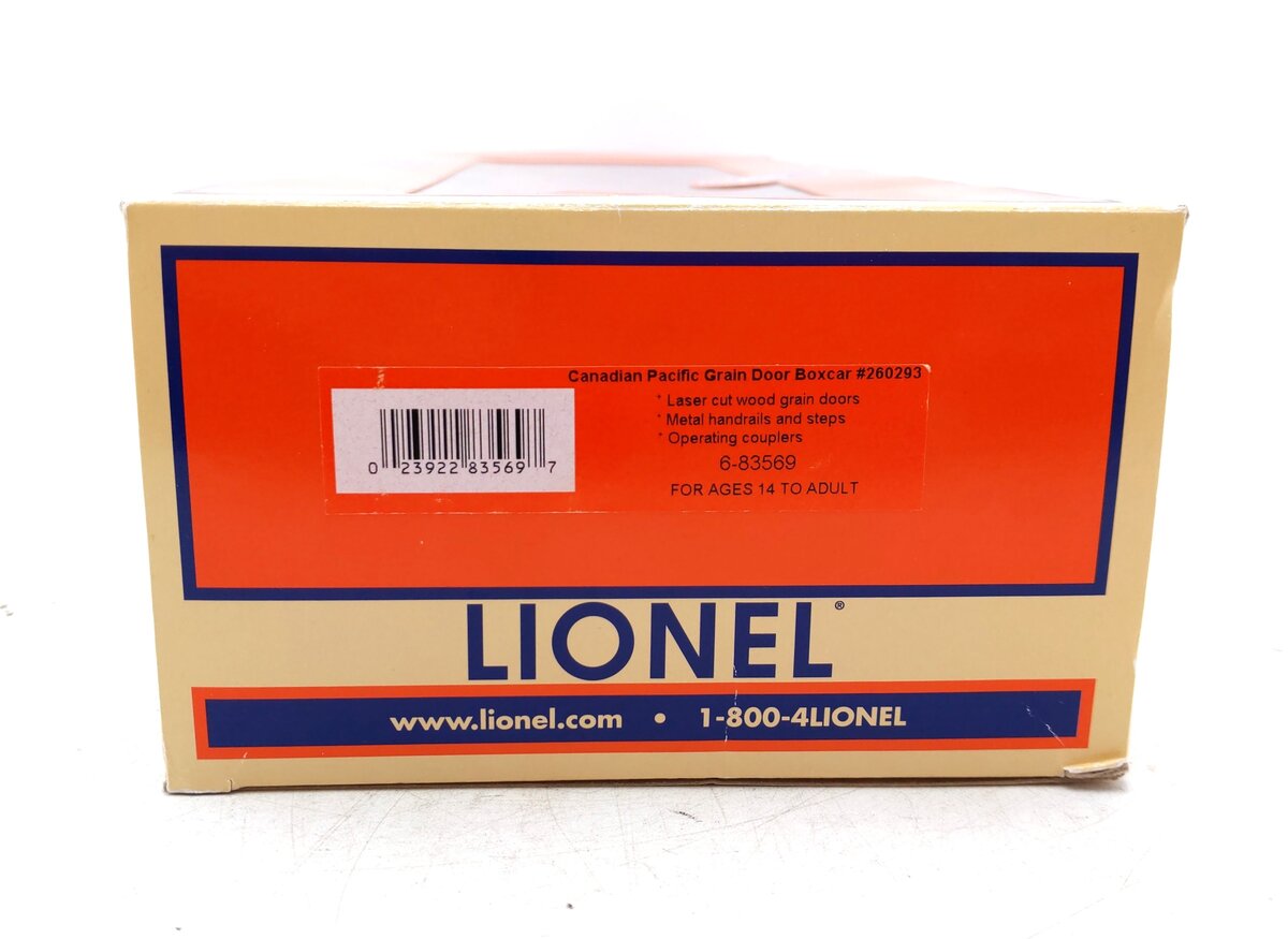 Lionel 6-83569 O Canadian Pacific Grain Door PS-1 Boxcar #260293 LN/Box