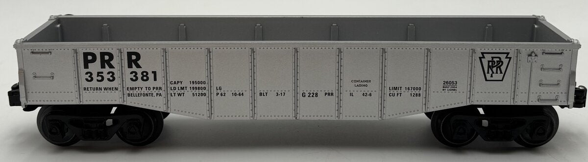 Lionel 6-26053 O Gauge Pennsylvania Gondola #353381 LN