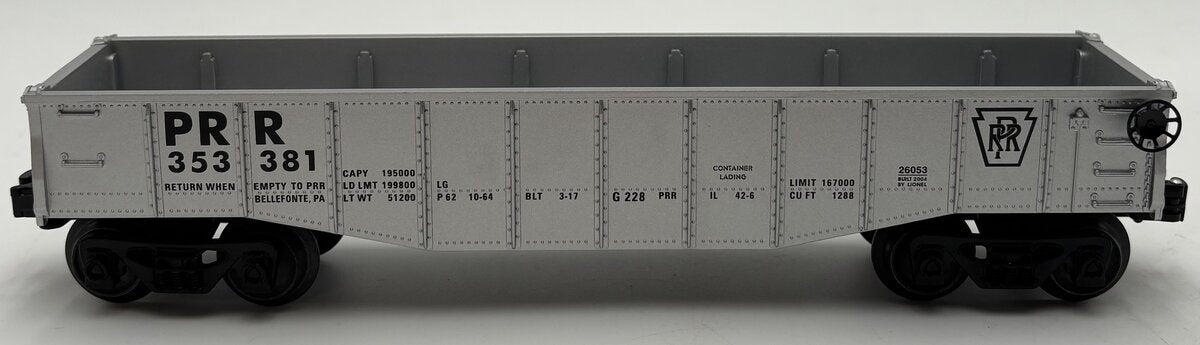 Lionel 6-26053 O Gauge Pennsylvania Gondola #353381 LN