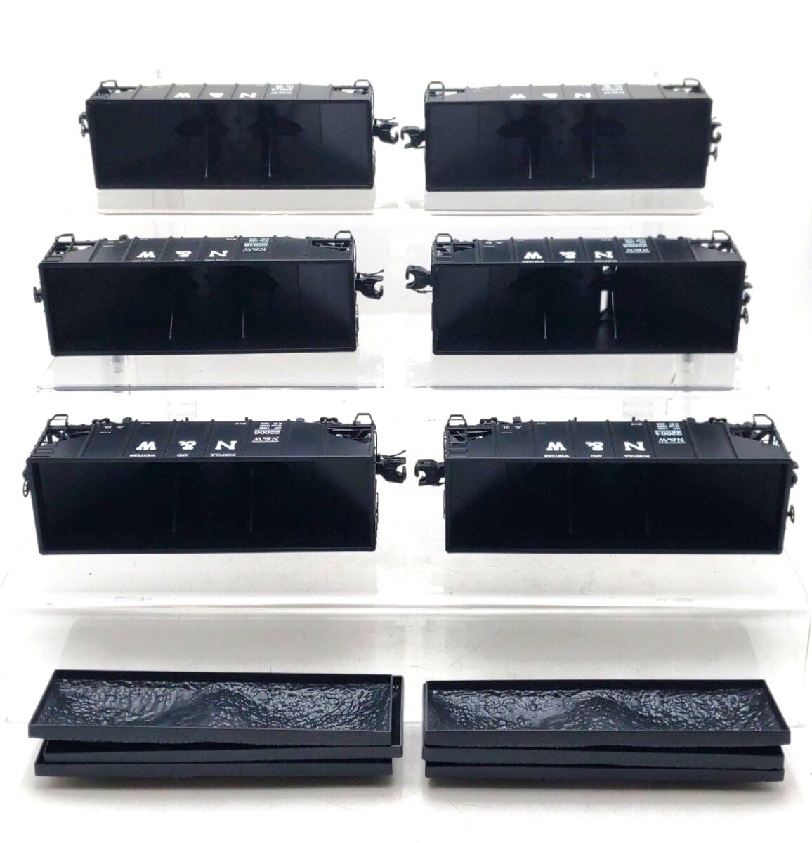 MTH 20-90340 O Norfolk & Western Premier Fish Belly Hopper Car Set (Set of 6) LN