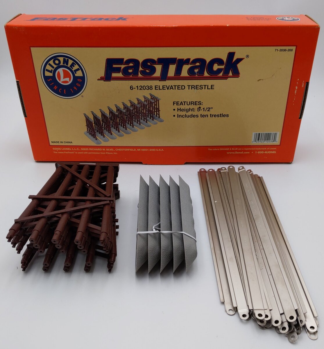 Lionel 6-12038 O FasTrack Elevated Trestle Set LN/Box