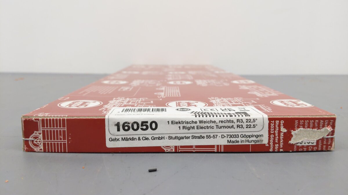 LGB 16050 G 22.5° R3 Right Hand Electric Curved Switch Turnout EX/Box